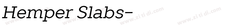 Hemper Slabs字体转换